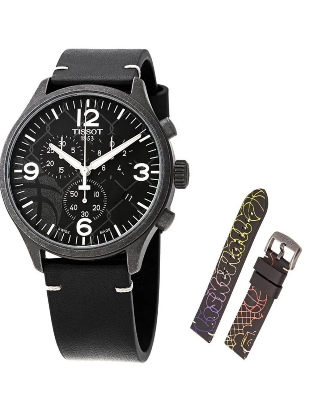 NWT Tissot XL 3X3 Street Basketball Chronograph Anthracite Dial Men's Watch